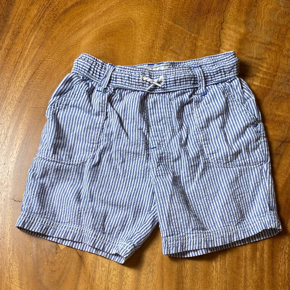 Hatley Blue and White Striped Kids Shorts